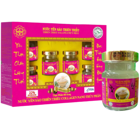 Yến Tổ Chưng Sẵn Collagen Hộp 6 Lọ