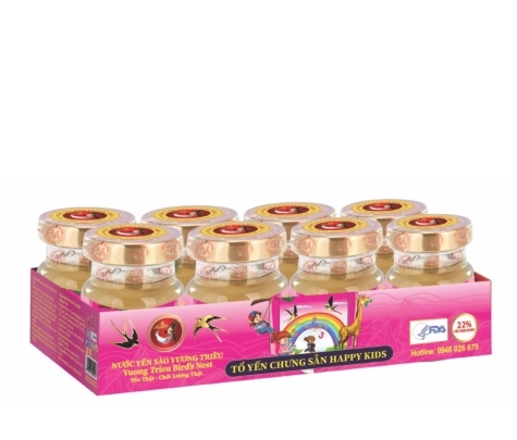 Yến Sào Chưng Sẵn HAPPY KIDS Lốc 8 Lọ 